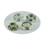 Green Amethyst 1PC Medium 8x10 MM Oval Faceted Green Shine Semi Precious Loose Gems