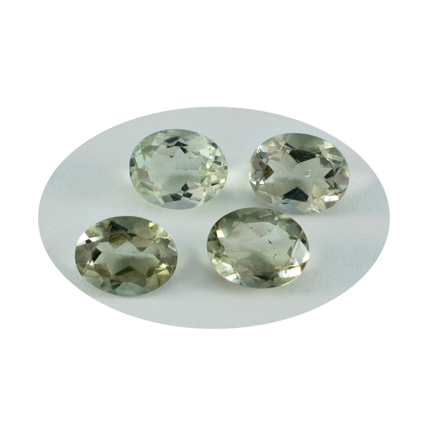 Green Amethyst 1PC Large 8x12 MM Oval Faceted Green High Quality Semi Precious Loose Gemstones