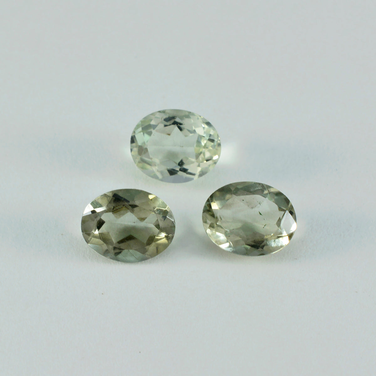 Green Amethyst 1PC Large 10x14 MM Oval Faceted Green Genuine Semi Precious Loose Gems