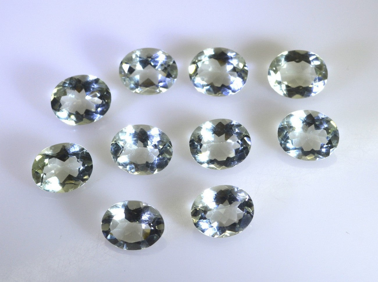 Green Amethyst 1PC Chunky 12x16 MM Oval Faceted Green Superior Semi Precious Loose Gemstone