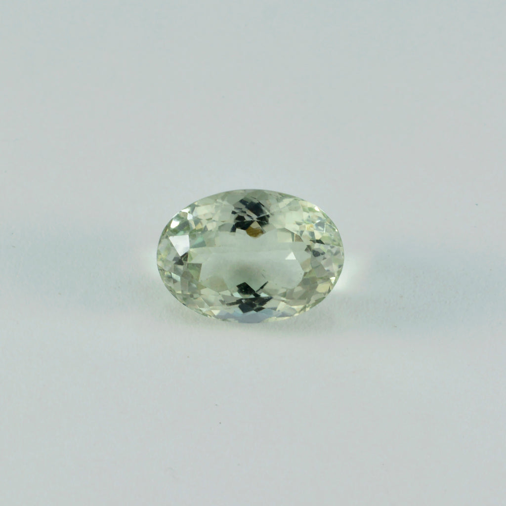 Green Amethyst 1PC Chunky 12x16 MM Oval Faceted Green Superior Semi Precious Loose Gemstone