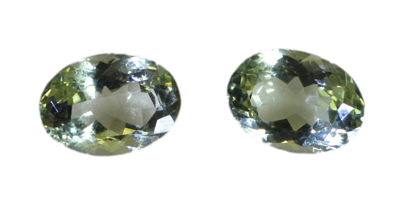 Green Amethyst 1PC Chunky 13x18 MM Oval Faceted Green Pure Semi Precious Loose Gemstones