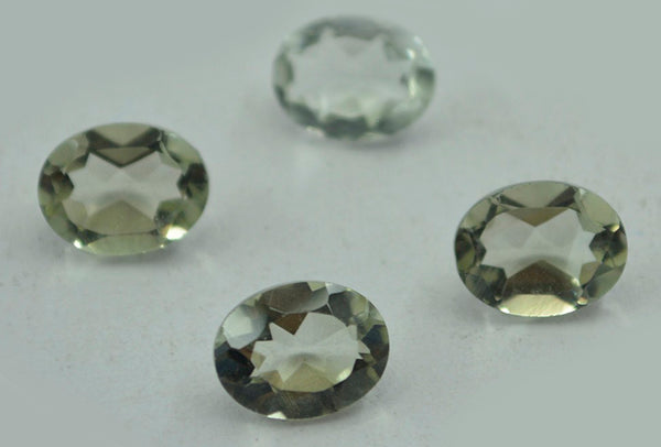 Green Amethyst 1PC Tiny 3x5 MM Oval Faceted Green Fiery Semi Precious Loose Gemstone
