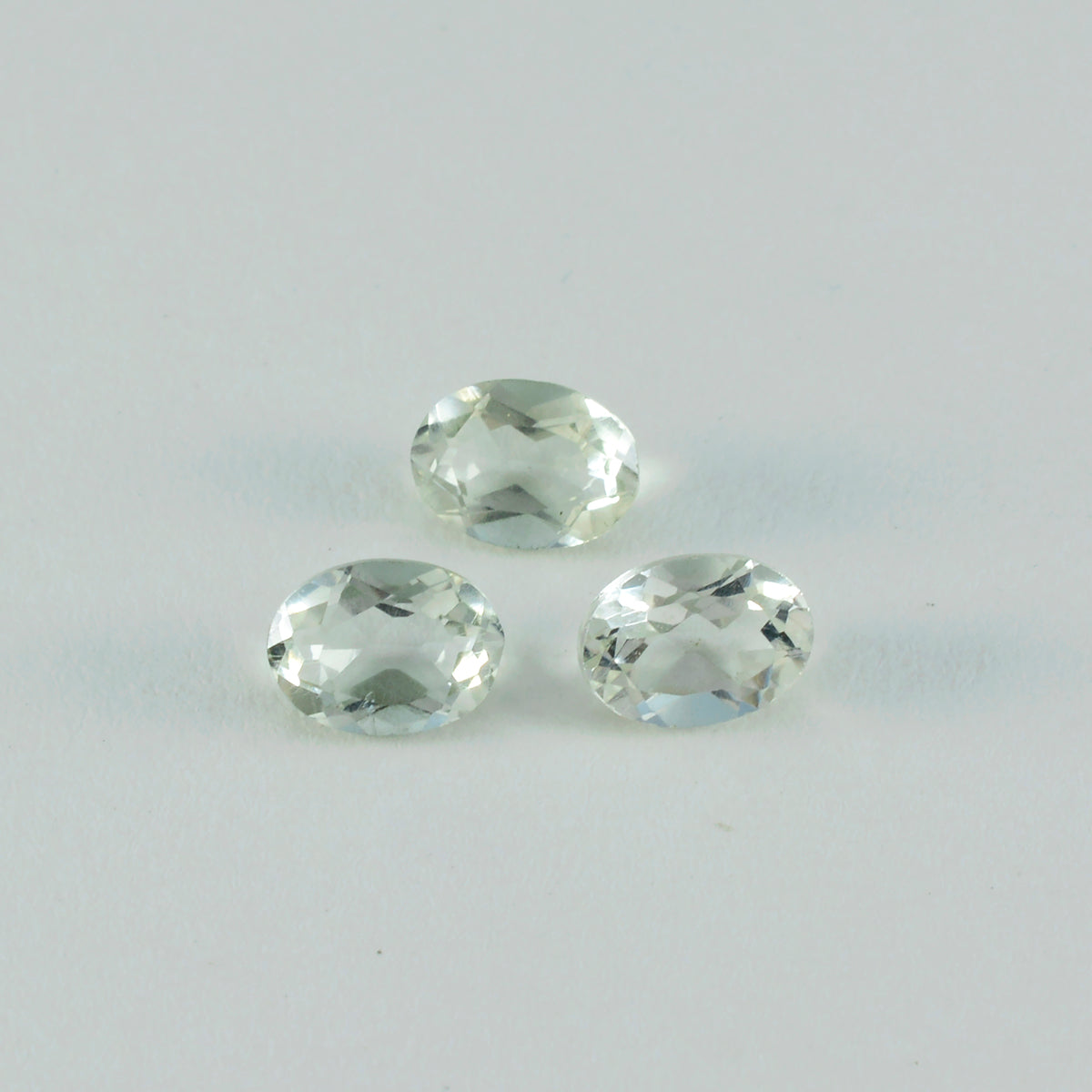 Green Amethyst 1PC Tiny 5x7 MM Oval Faceted Green Sparkling Semi Precious Gems