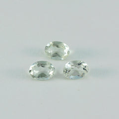 Green Amethyst 1PC Tiny 5x7 MM Oval Faceted Green Sparkling Semi Precious Gems