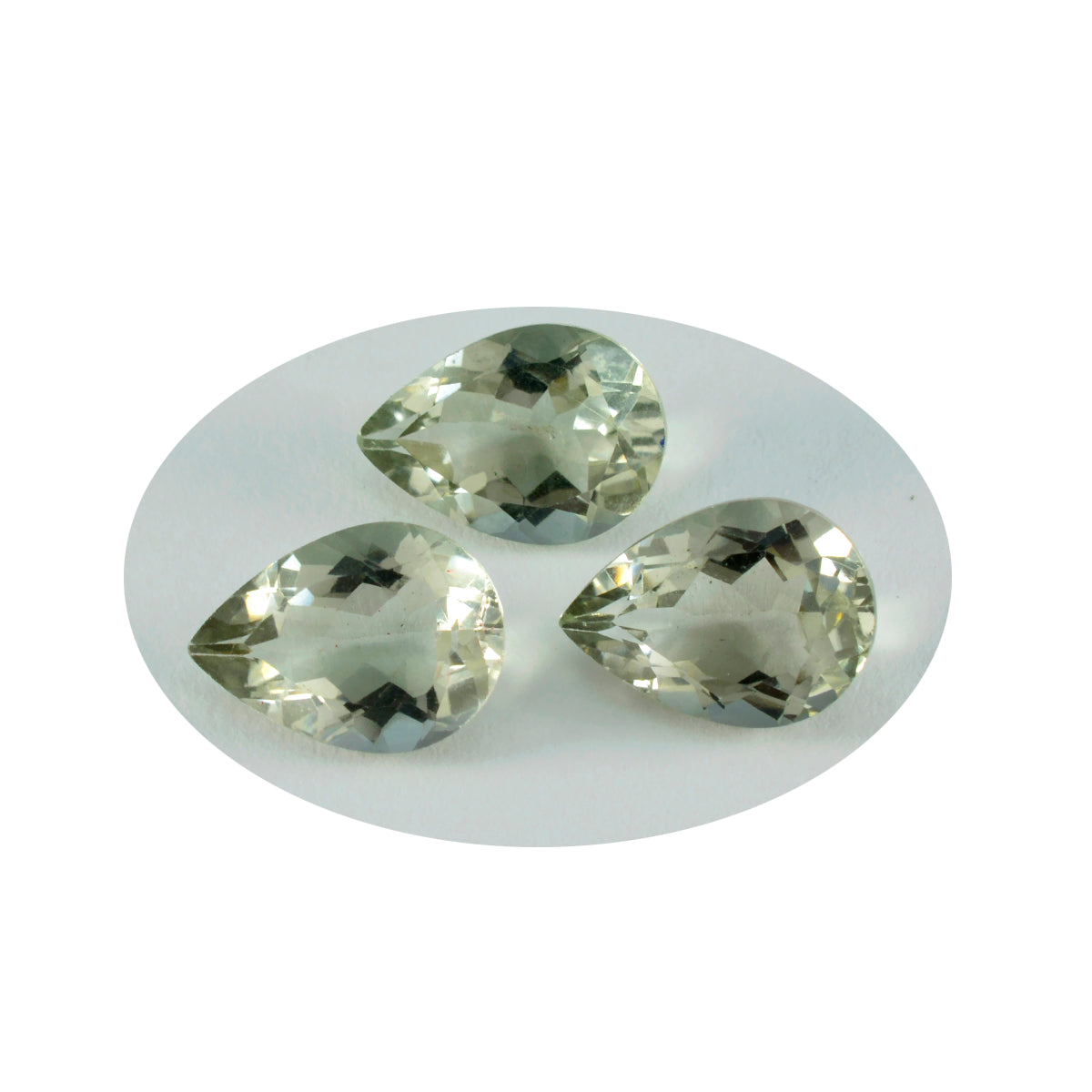 Green Amethyst 1PC Chunky 15x20 MM Pear Faceted Green Natural Semi Precious Loose Gemstone Главное изображение товара