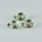 Green Amethyst 1PC Large 10x14 MM Pear Faceted Green Shine Semi Precious Loose Gemstones