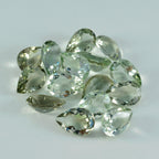 Green Amethyst 1PC Small 7x9 MM Pear Faceted Green Brilliant Semi Precious Loose Gems