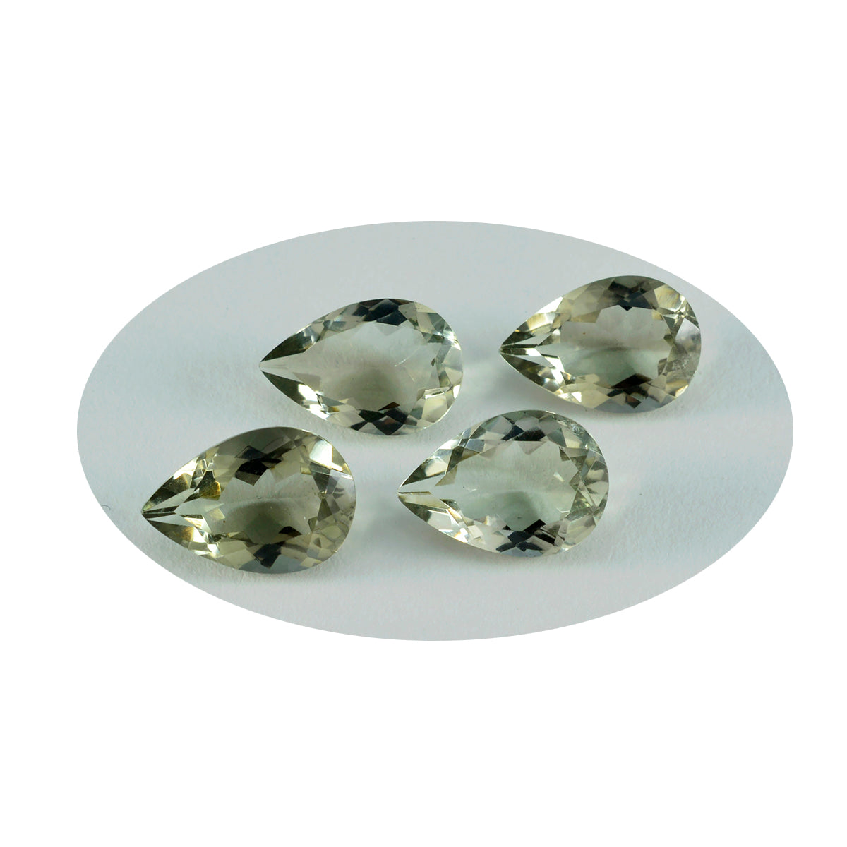 Green Amethyst 1PC Large 9x11 MM Pear Faceted Green Splendid Semi Precious Gems