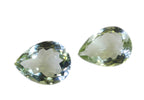 Green Amethyst 1PC Large 10x14 MM Pear Faceted Green Shine Semi Precious Loose Gemstones