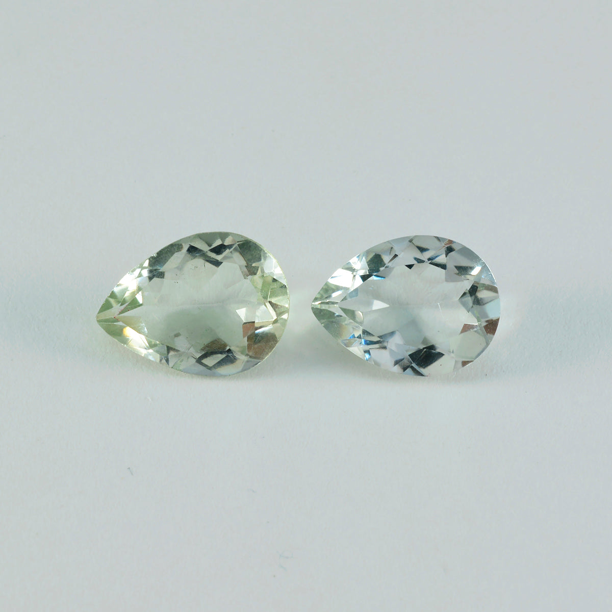 Green Amethyst 1PC Chunky 12x16 MM Pear Faceted Green Fine Semi Precious Gems