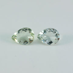 Green Amethyst 1PC Chunky 12x16 MM Pear Faceted Green Fine Semi Precious Gems