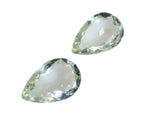 Green Amethyst 1PC Chunky 15x20 MM Pear Faceted Green Natural Semi Precious Loose Gemstone