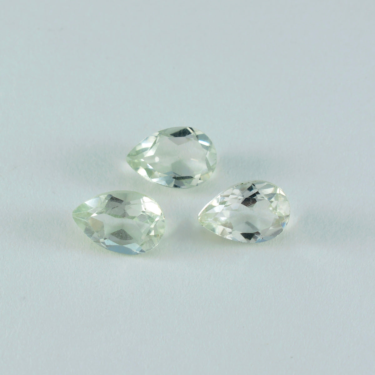 Green Amethyst 1PC Tiny 5x7 MM Pear Faceted Green Superior Semi Precious Loose Gemstone Главное изображение товара