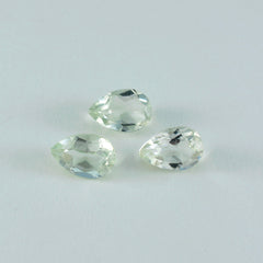 Green Amethyst 1PC Tiny 5x7 MM Pear Faceted Green Superior Semi Precious Loose Gemstone