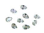 Green Amethyst 1PC Small 7x9 MM Pear Faceted Green Brilliant Semi Precious Loose Gems