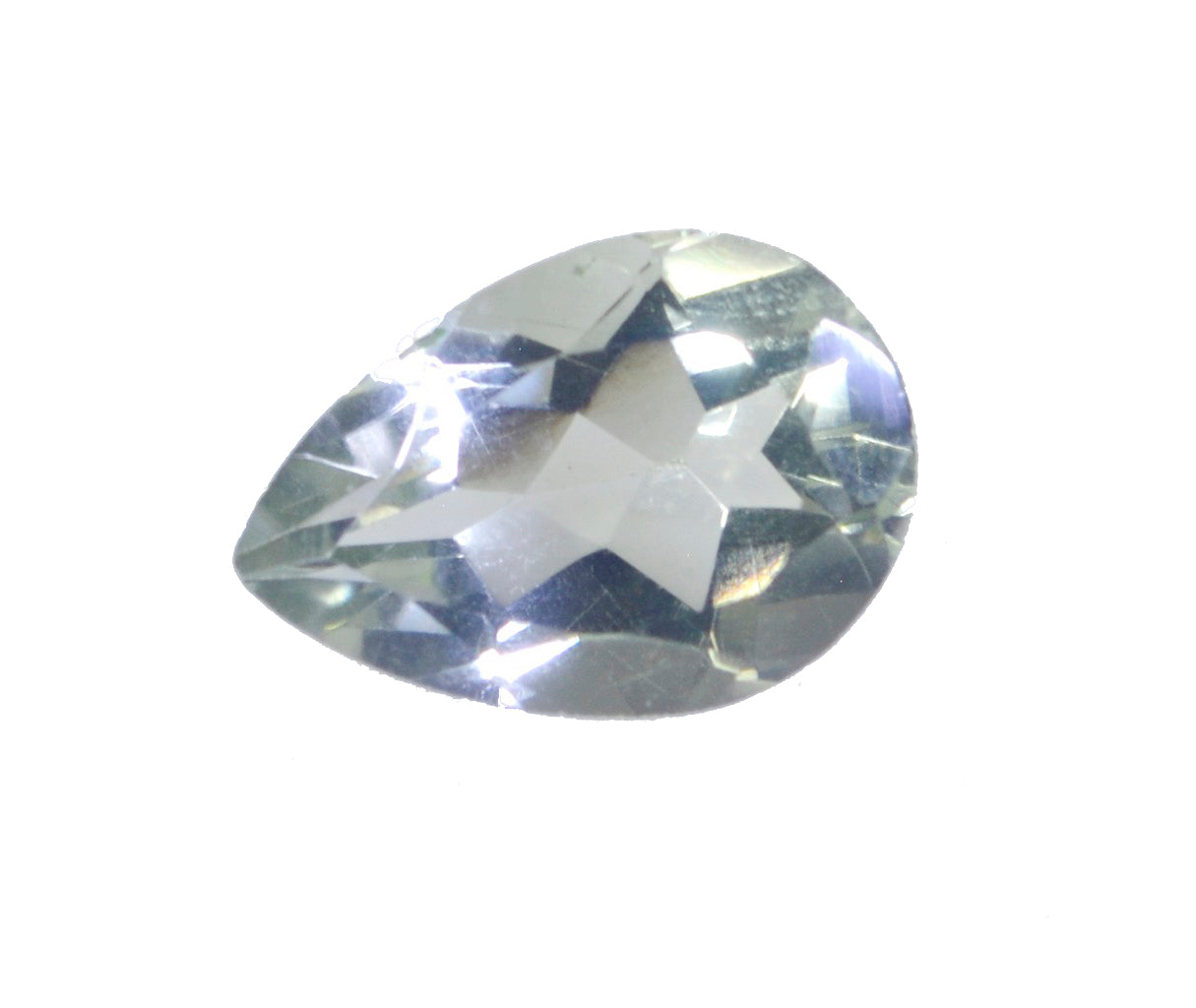 Green Amethyst 1PC Large 9x11 MM Pear Faceted Green Splendid Semi Precious Gems Sekundär produktbild