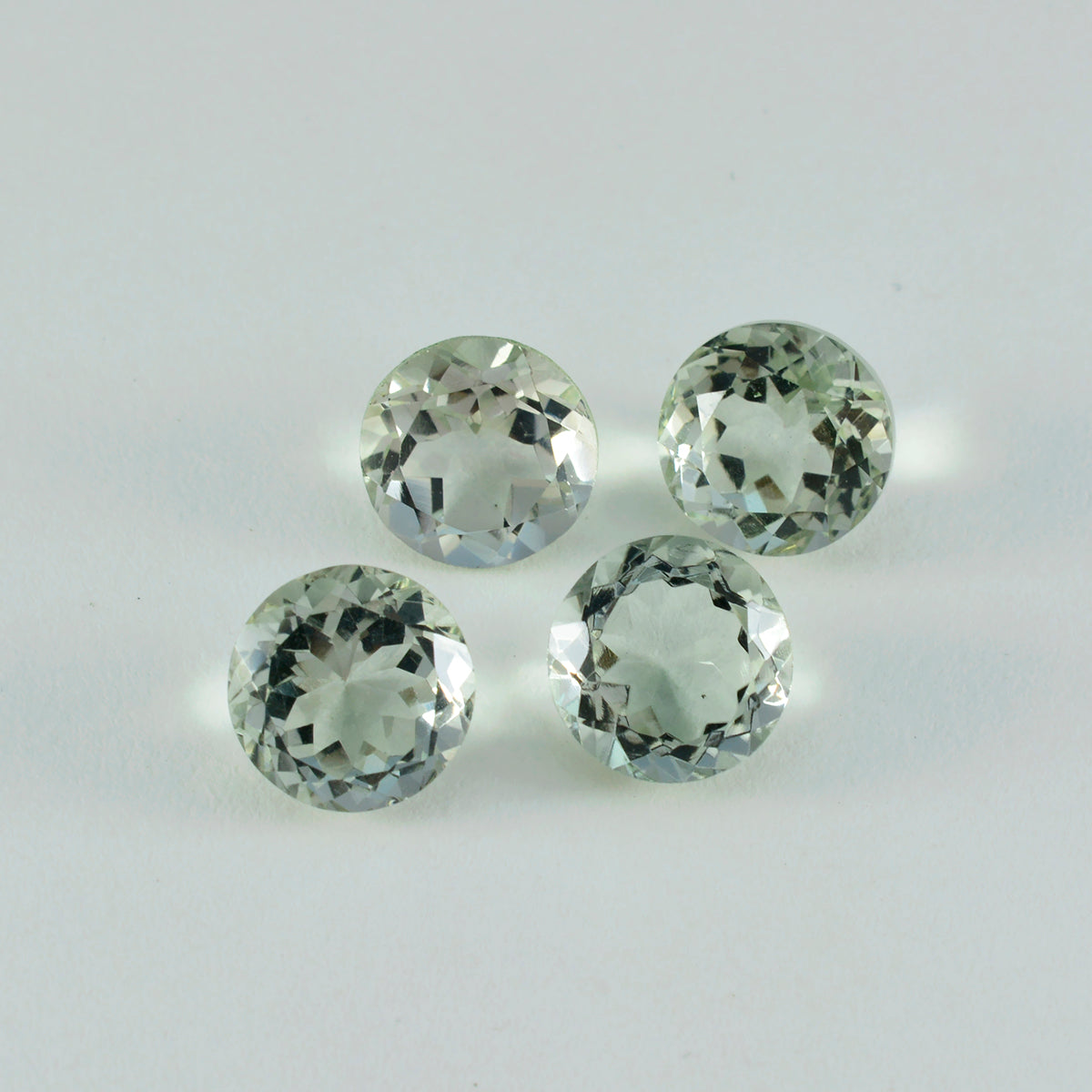 Green Amethyst 1PC Large 10x10 MM Round Faceted Green Shine Semi Precious Loose Gemstones Secundaire afbeelding