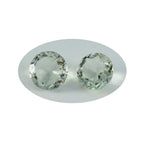 Green Amethyst 1PC Large 11x11 MM Round Faceted Green Fine Semi Precious Gems