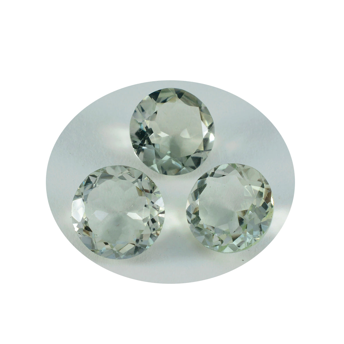 Green Amethyst 1PC Large 12x12 MM Round Faceted Green High Quality Semi Precious Loose Gems