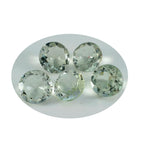 Green Amethyst 1PC Chunky 15x15 MM Round Faceted Green Superior Semi Precious Gems
