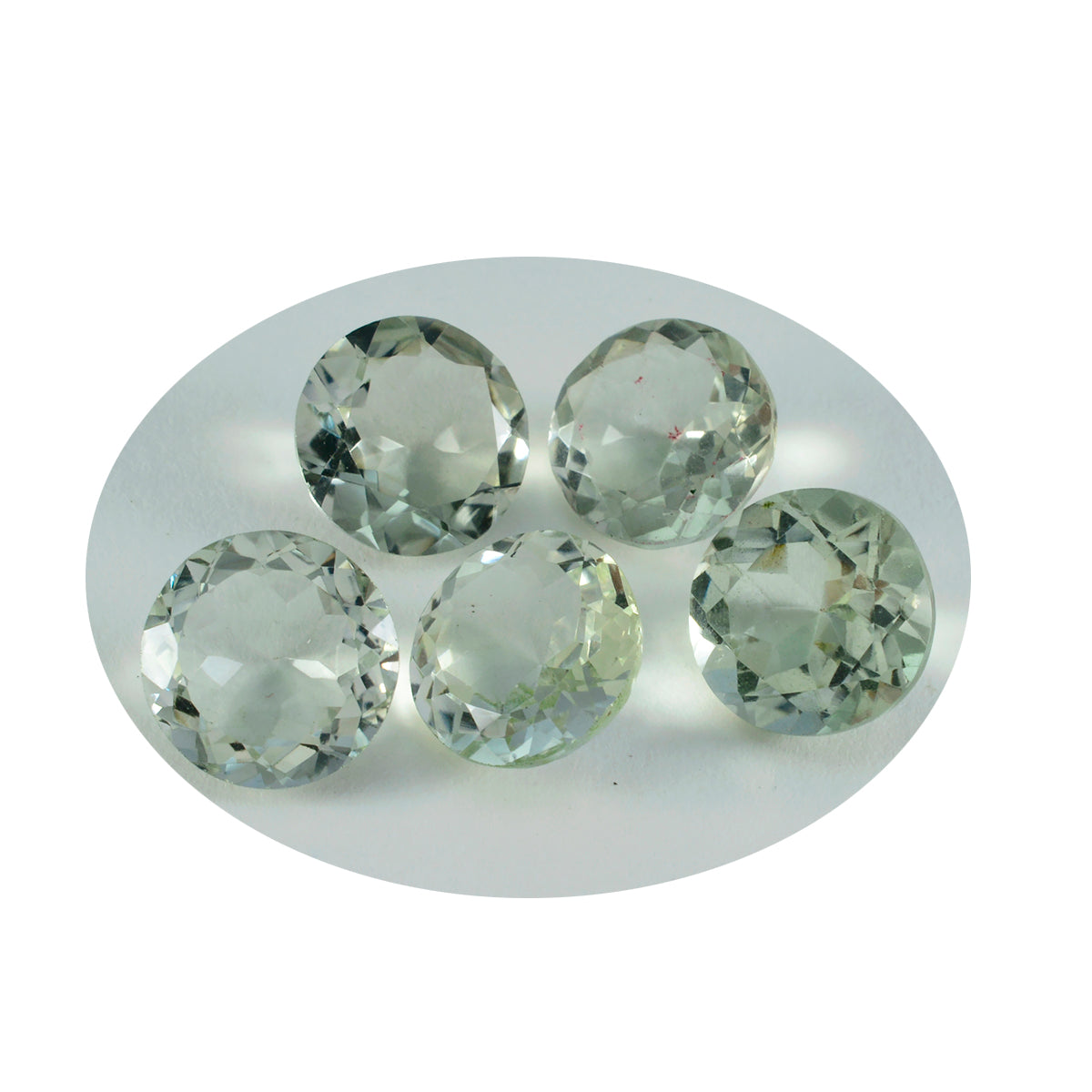 Green Amethyst 1PC Chunky 15x15 MM Round Faceted Green Superior Semi Precious Gems