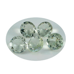 Green Amethyst 1PC Chunky 15x15 MM Round Faceted Green Superior Semi Precious Gems