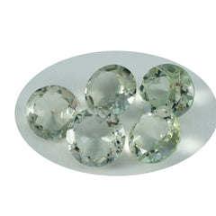 Green Amethyst 10PC Tiny 3x3 MM Round Faceted Green Fiery Semi Precious Gems
