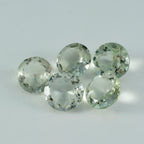 Green Amethyst 1PC Small 8x8 MM Round Faceted Green Luster Semi Precious Loose Gems