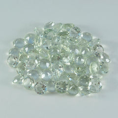 Green Amethyst 1PC Small 8x8 MM Round Faceted Green Luster Semi Precious Loose Gems