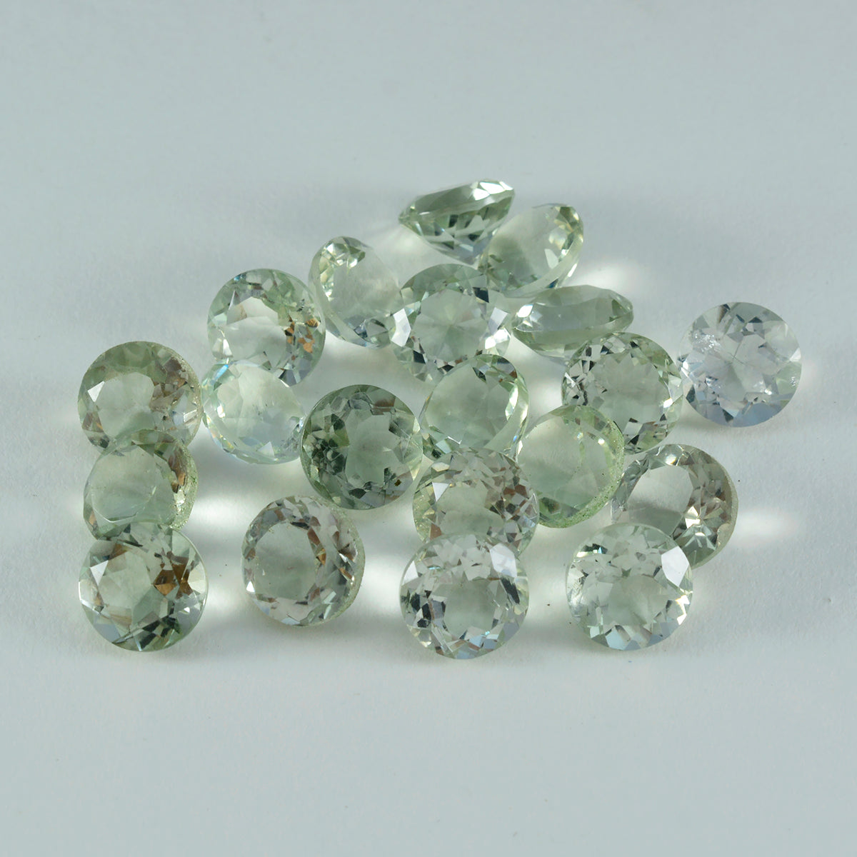 Green Amethyst 1PC Medium 9x9 MM Round Faceted Green Lustrous Semi Precious Loose Gemstone
