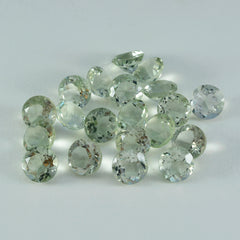 Green Amethyst 1PC Medium 9x9 MM Round Faceted Green Lustrous Semi Precious Loose Gemstone
