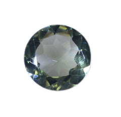 Green Amethyst 1PC Large 10x10 MM Round Faceted Green Shine Semi Precious Loose Gemstones