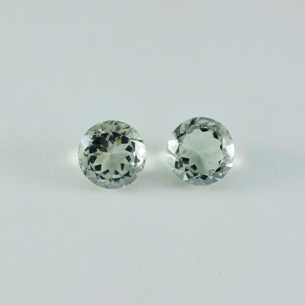 Green Amethyst 1PC Large 12x12 MM Round Faceted Green High Quality Semi Precious Loose Gems