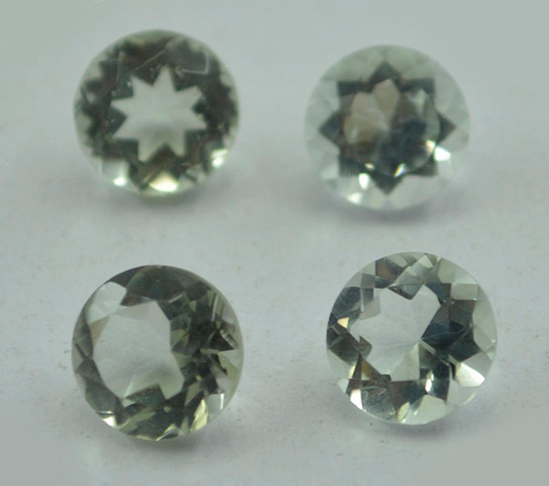 Green Amethyst 1PC Chunky 14x14 MM Round Faceted Green Genuine Semi Precious Loose Gemstones