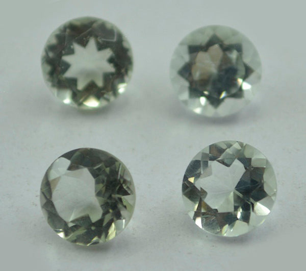 Green Amethyst 1PC Chunky 14x14 MM Round Faceted Green Genuine Semi Precious Loose Gemstones