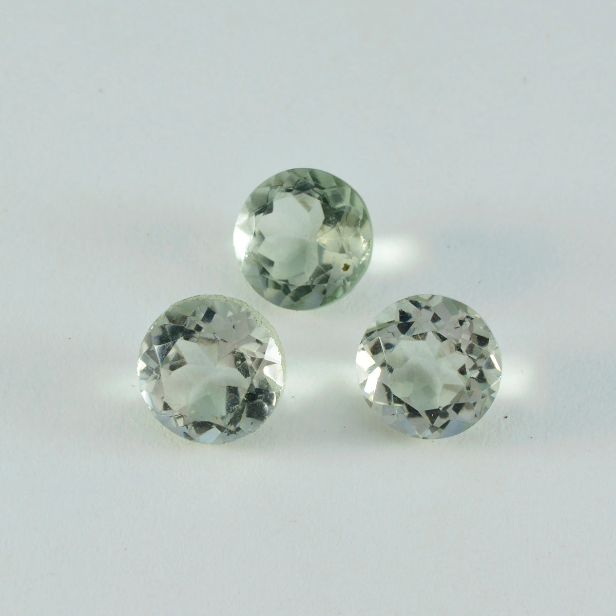 Green Amethyst 1PC Chunky 14x14 MM Round Faceted Green Genuine Semi Precious Loose Gemstones