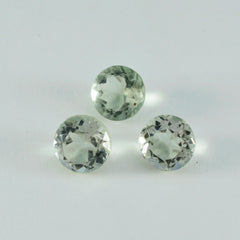 Green Amethyst 1PC Chunky 14x14 MM Round Faceted Green Genuine Semi Precious Loose Gemstones