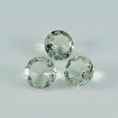 Green Amethyst 1PC Chunky 15x15 MM Round Faceted Green Superior Semi Precious Gems