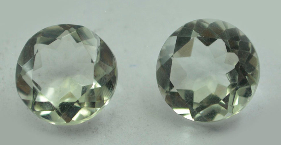 Green Amethyst 1PC Tiny 5x5 MM Round Faceted Green Sparkling Semi Precious Loose Gemstone