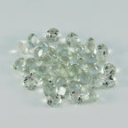 Green Amethyst 1PC Tiny 5x5 MM Round Faceted Green Sparkling Semi Precious Loose Gemstone