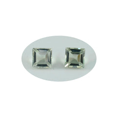 Green Amethyst 1PC Large 12x12 MM Square Faceted Green High Quality Semi Precious Loose Gems