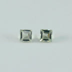 Green Amethyst 1PC Large 11x11 MM Square Faceted Green Fine Semi Precious Gems