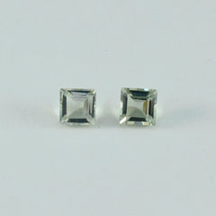 Green Amethyst 1PC Large 11x11 MM Square Faceted Green Fine Semi Precious Gems