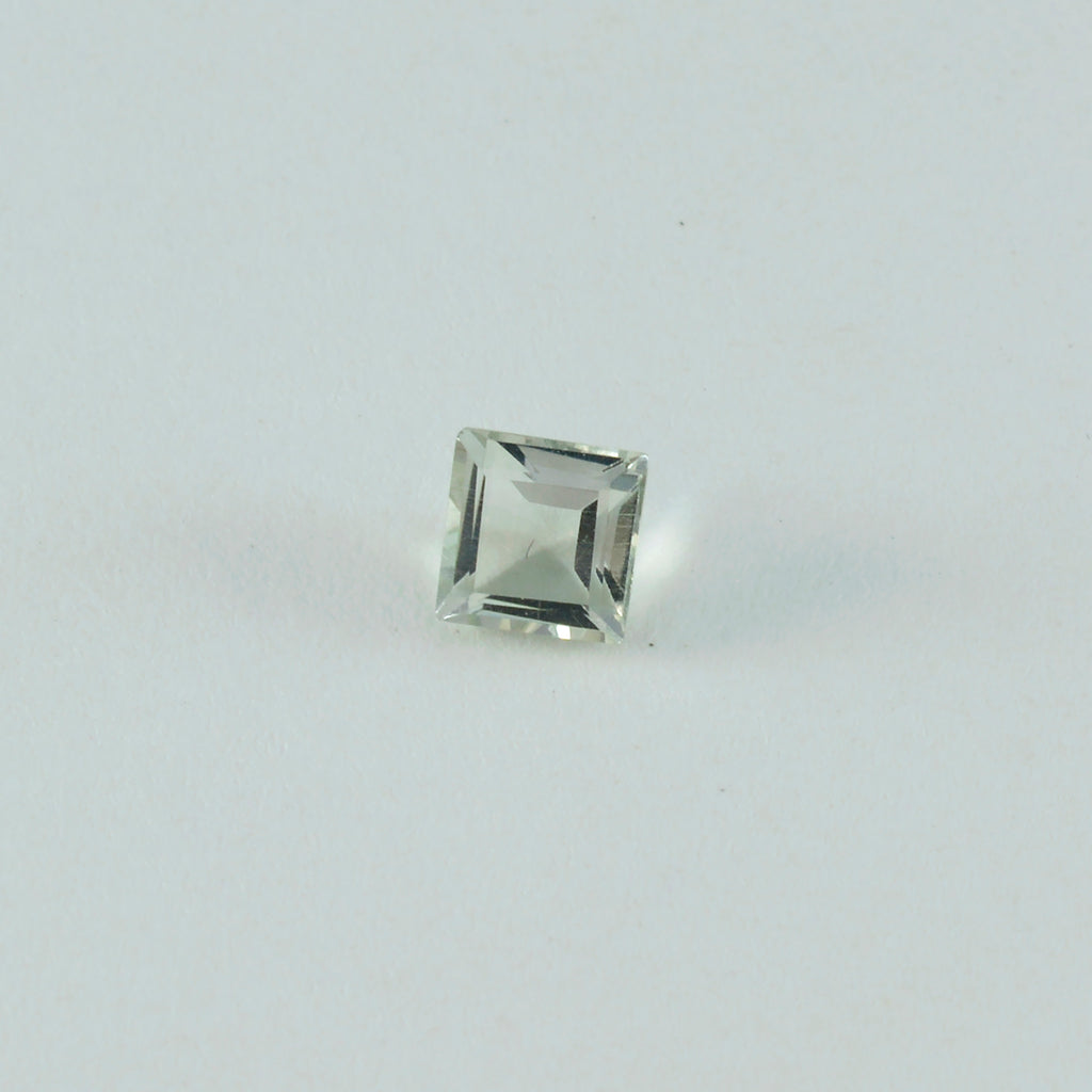 Green Amethyst 1PC Large 12x12 MM Square Faceted Green High Quality Semi Precious Loose Gems