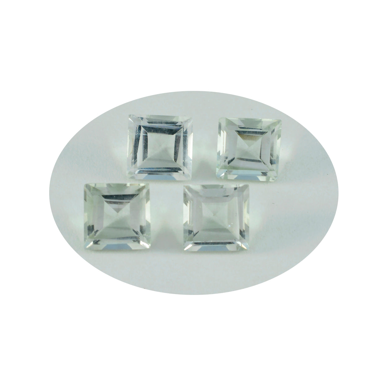 Green Amethyst 1PC Chunky 13x13 MM Square Faceted Green Natural Semi Precious Loose Gemstone