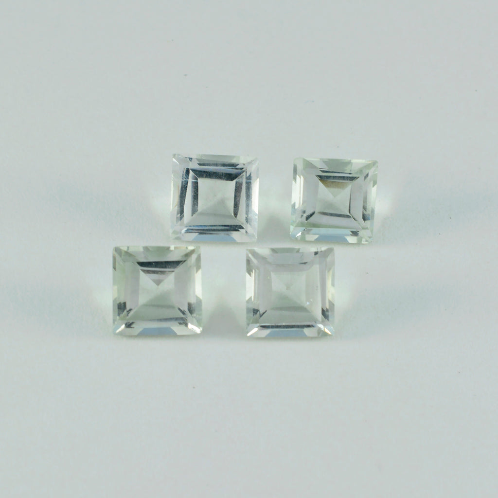 Green Amethyst 1PC Chunky 14x14 MM Square Faceted Green Genuine Semi Precious Loose Gemstones