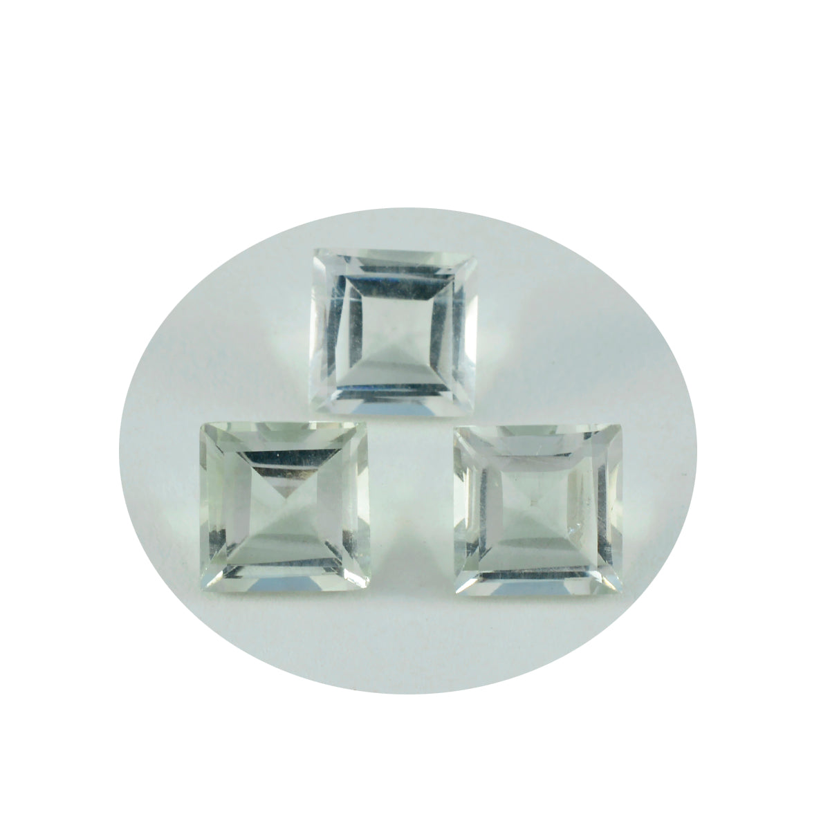 Green Amethyst 10PC Tiny 4x4 MM Square Faceted Green Brilliant Semi Precious Loose Gems Main image