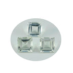 Green Amethyst 10PC Tiny 4x4 MM Square Faceted Green Brilliant Semi Precious Loose Gems