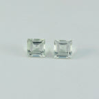 Green Amethyst 1PC Chunky 15x15 MM Square Faceted Green Superior Semi Precious Gems